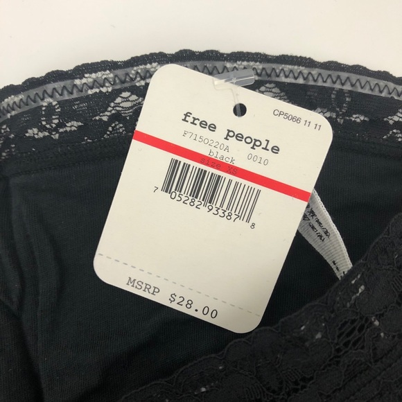 FREE PEOPLE Black Bandeau Scallop Lace - Picture 6 of 6